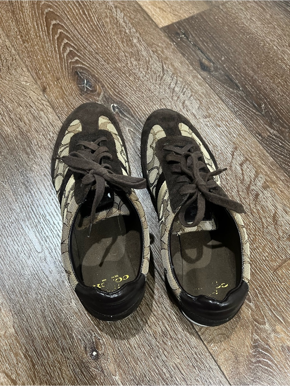 Coach kelson signature sneakers dark brown size 9b - Picture 3 of 10